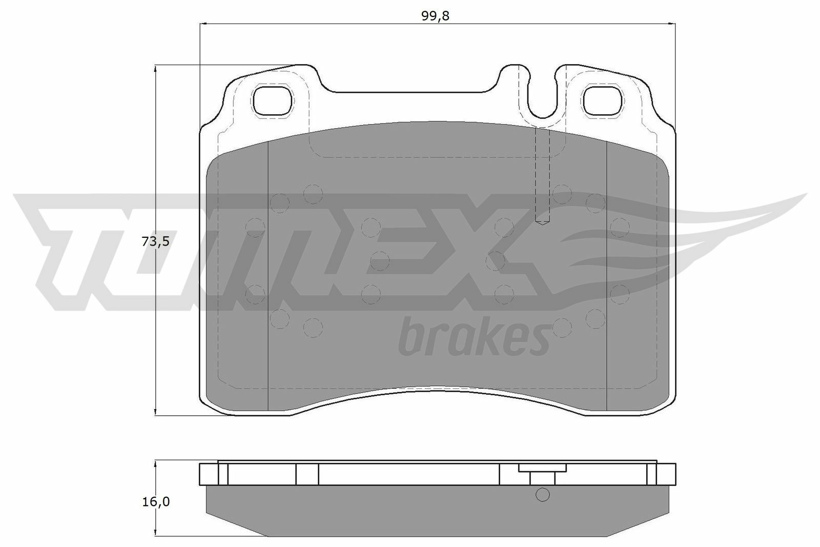 Sada brzdových platničiek kotúčovej brzdy TOMEX Brakes